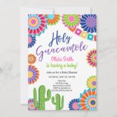 Holy Guacamole Fiesta Baby Dusche Mexikanisches Pa Einladung (Vorderseite)