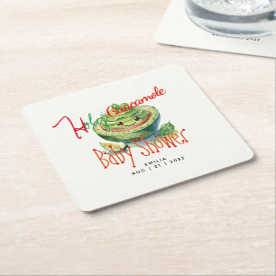 Holy Guacamole Fiesta Babydusche CUSTOM Rechteckiger Pappuntersetzer