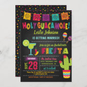 Holy Guacamole Fiesta Bachelorette Einladung (Vorne/Hinten)