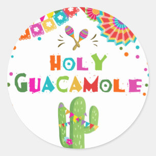 Holy Guacamole fiesta favorit tag Aufkleber Cactus