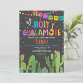 Holy Guacamole Fiesta Twins Baby Dusche Einladung (Stehend Vorderseite)
