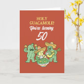 Holy Guacamole Funny 40. 50. 60. Geburtstagspause Karte (Gelbe Blume)