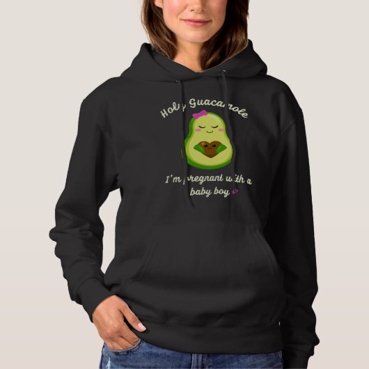 Holy Guacamole Funny Avocado Pregnancy Announcemen Hoodie (Vorderseite)