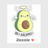 Holy Guacamole Funny Goody Avocado Pun Aufkleber (Blatt)