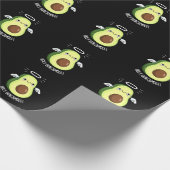 Holy Guacamole Funny Goody Avocado Pun Dark BG Geschenkpapier (Ecke)