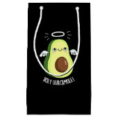 Holy Guacamole Funny Goody Avocado Pun Dark BG Kleine Geschenktüte (Vorderseite)