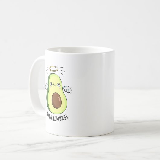 Holy Guacamole Funny Goody Avocado Pun Kaffeetasse (Vorderseite Links)