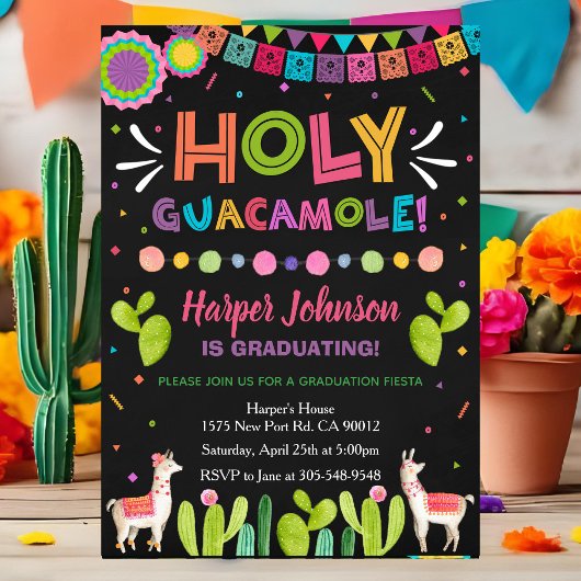Holy Guacamole Graduation Party Invitation Einladung