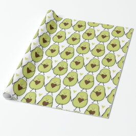 Holy Guacamole Heart Avocado Baby Shower Twins Geschenkpapier
