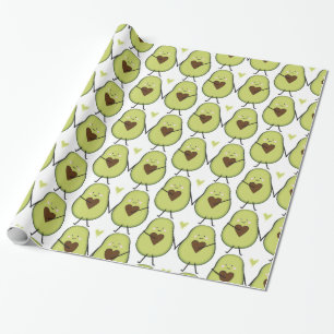 Holy Guacamole Heart Avocado Baby Shower Twins Geschenkpapier