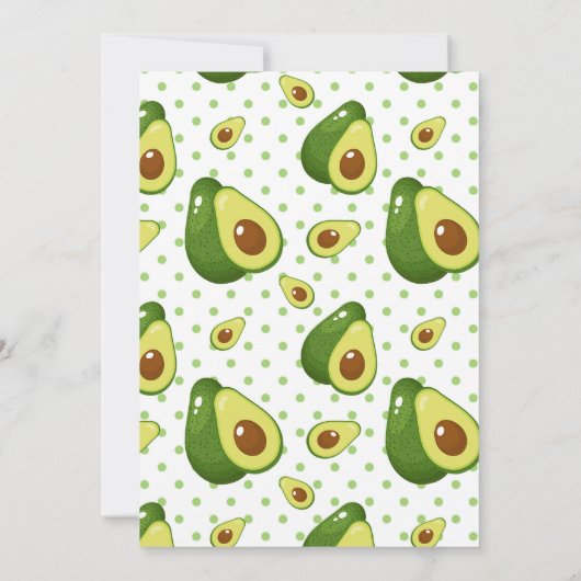 Holy Guacamole Kawaii Avocado Baby Dusche Einladung (Rückseite)