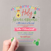 Holy Guacamole Mexican Fiesta Baby Dusche Acryleinladungen (Insitu (Handheld))
