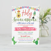 Holy Guacamole Mexican Fiesta Baby Dusche Einladung (Stehend Vorderseite)