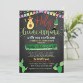 Holy Guacamole Mexican Fiesta Coed Baby Dusche Einladung (Stehend Vorderseite)