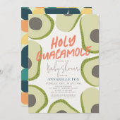 Holy Guacamole Modern Avocado Baby Dusche Einladung (Vorne/Hinten)