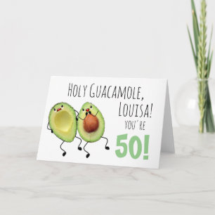 Holy Guacamole Personalized 50th Birthday Card Karte