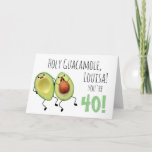 Holy Guacamole Personalized 50th Birthday Card Karte<br><div class="desc">Feiern Sie Ihren vierzigsten Geburtstag mit etwas Spaß mit diesem lustigen "Heiligen Guacamole" Design. Dieses Avocado-Paar ist mit Texten gepaart, die für den Empfänger personalisiert sein können; ändern Sie einfach das Alter und den Namen und Sie sind alle Set. Darüber hinaus können die Schriftart auch auf Ihre Wünsche angepasst werden....</div>