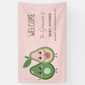 Holy Guacamole Pink Avocado Baby Dusche Banner (Vertikal)