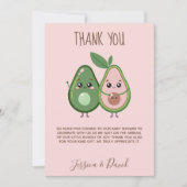 Holy Guacamole Pink Avocado Baby Dusche Dankeskarte (Vorderseite)