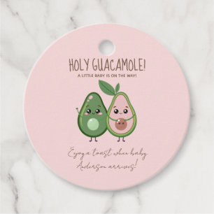 Holy Guacamole Pink Avocado Baby Dusche Geschenkanhänger