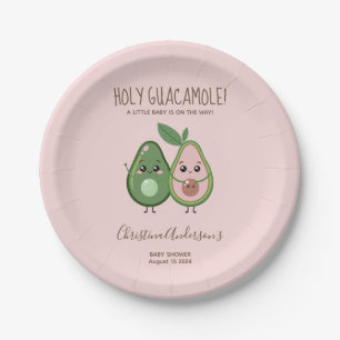 Holy Guacamole Pink Avocado Baby Dusche Pappteller