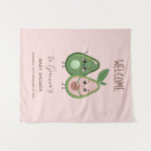 Holy Guacamole Pink Avocado Baby Dusche Wandteppich (Vorderseite (Horizontal))