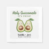 Holy Guacamole Twins Funny Baby Dusche Serviette (Vorderseite)