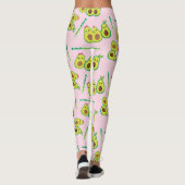 Holy Guacamole: Whimsical Avocado Lover Leggings (Rückseite)