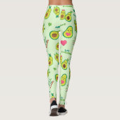 Holy Guacamole: Whimsical Avocado Lover Leggings (Rückseite)