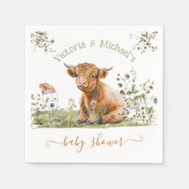 Holy Highland Cow Baby Dusche Serviette