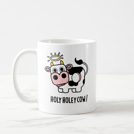 Holy Holey Cow Funny Animal Pub Kaffeetasse (Links)
