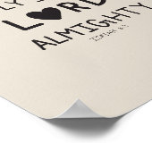 Holy Holy Holy is the lord almighty Poster (Ecke)