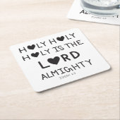 Holy Holy Holy is the lord almighty  Rechteckiger Pappuntersetzer (angewinkelt)