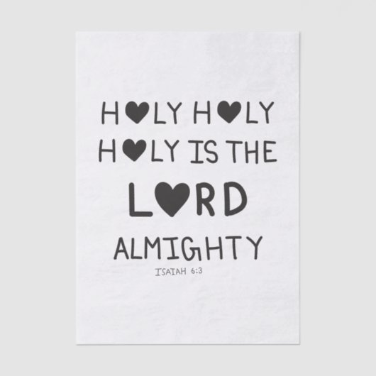 Holy Holy Holy is the lord almighty  Seidenpapier (Vorderseite)