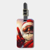 Holy Jolly Santa Divine Glow Gepäckanhänger (Vorderseite vertikal)