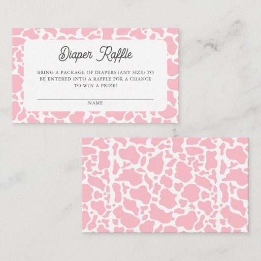 Holy Kuh Pink Boho Babydusche Windelwindeln Begleitkarte (Vorne/Hinten)