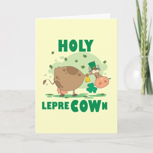HOLY LepreCOWn T - Shirt und Geschenke Karte (Vorderseite)