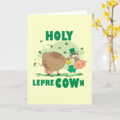 HOLY LepreCOWn T - Shirt und Geschenke Karte (Gelbe Blume)