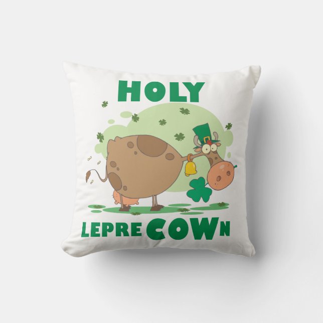 HOLY LepreCOWn T - Shirt und Geschenke Kissen (Vorderseite)