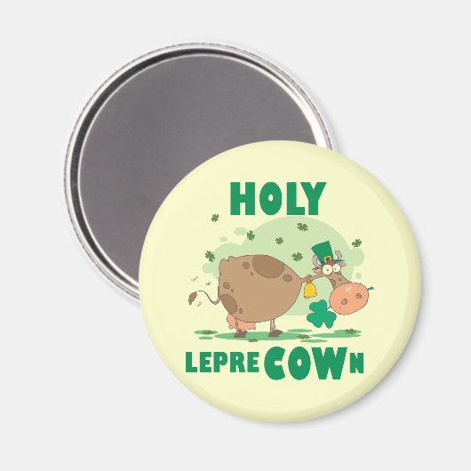 HOLY LepreCOWn T - Shirt und Geschenke Magnet (Vorderseite/Rückseite)