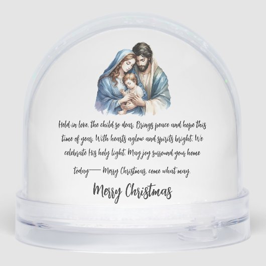 Holy Light – Tender Nativity  Schneekugeln (Rückseite)