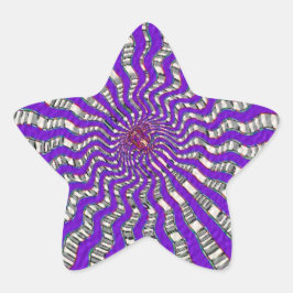 HOLY Lila kosmische Kraft - Stimmen Sie sich selbs Stern-Aufkleber