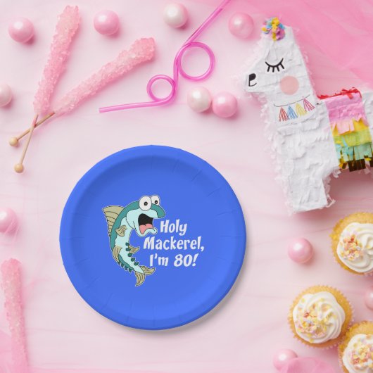 Holy Mackerel I'm 80 Blue 80 Party Teller (Party)