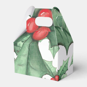 Holy mit roten Beeren Gefälligkeitsbox Geschenkschachtel