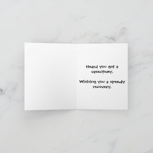 Holy Moly Funny Vasectomy Karte (Innenseite)