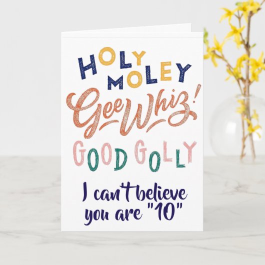 HOLY MOLY & GULLY SIE SIND ****10***** KARTE (Gelbe Blume)