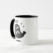 Holy Moly Mustache Mole Mug – Funny Floating  Tasse (Vorderseite Links)