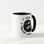 Holy Moly Mustache Mole Mug – Funny Floating  Tasse (VorderseiteRechts)