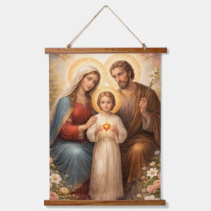 Holy Mother of God – Divine Love & Protection´10 Wandteppich Mit Holzrahmen