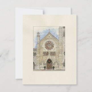 Holy Name Cathedral Christmas Save the Date Card Ankündigung